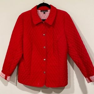 Quilted red jacket by Briggs New York